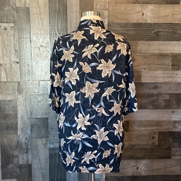 Men’s Pierre Cardin Hawaiian button up shirt XXLarge tropical beach resortwear - Picture 9 of 12